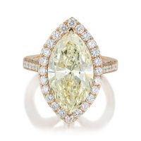 Marquise-Cut Yellow Diamond Ring