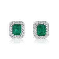 Orianne Diamond And Emerald Earrings