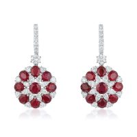 Ruby And Diamond Earrings