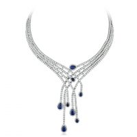 Sapphire And Diamond Necklace